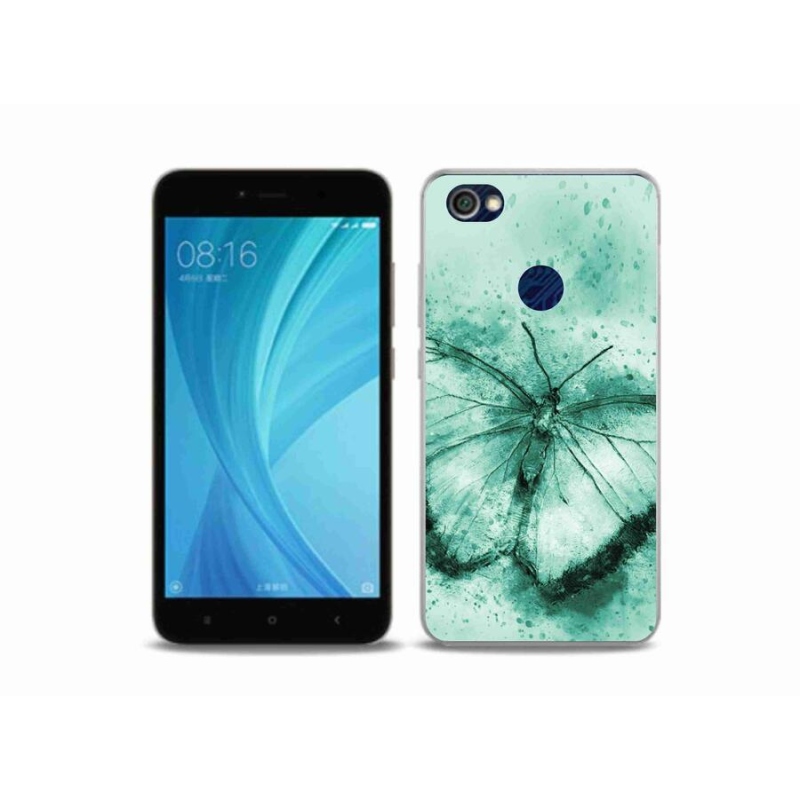 Gél tok mmCase a Xiaomi Redmi Note 5A Prime készülékhez - zöld pillangó