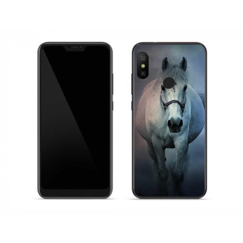 Gél tok mmCase a Xiaomi Redmi Note 6 Pro-hoz - futó fehér ló