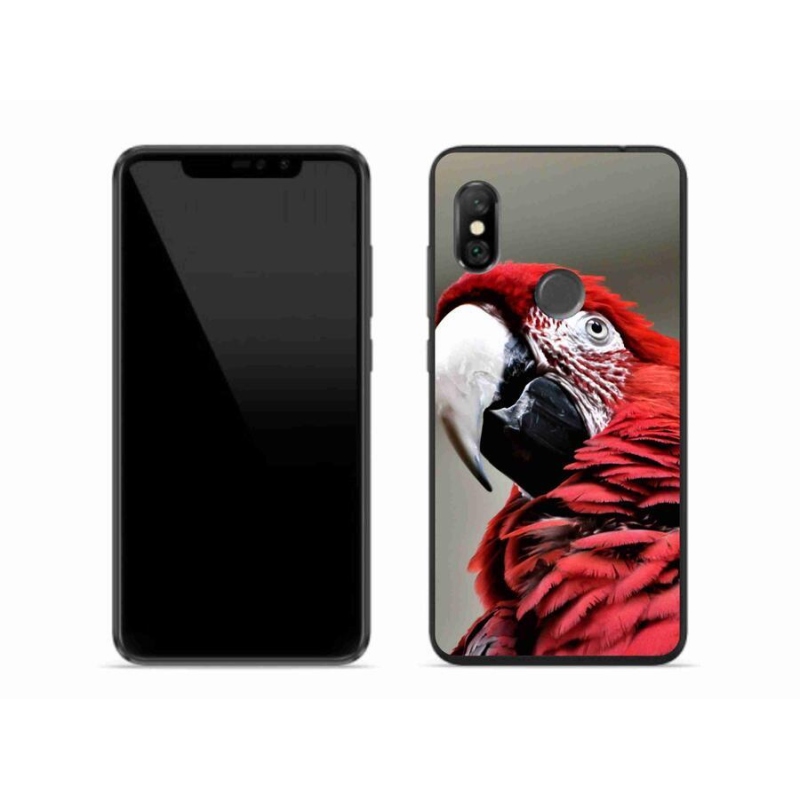 Gél tok mmCase a Xiaomi Redmi Note 6 Pro készülékhez - papagáj ara piros
