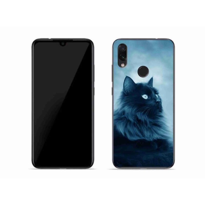 Gél tok mmCase a Xiaomi Redmi Note 7-hez - fekete cat 1