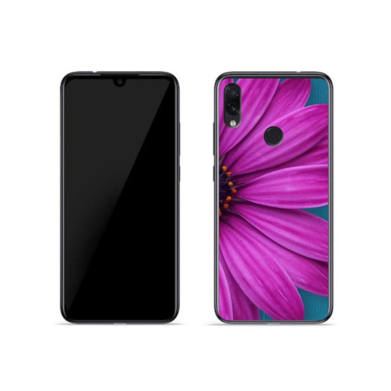 Gél tok mmCase a Xiaomi Redmi Note 7-hez - lila százszorszép