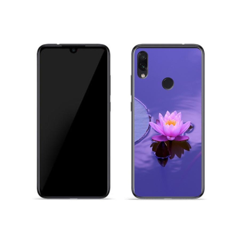 Gél tok mmCase a Xiaomi Redmi Note 7-hez - virág a felületen