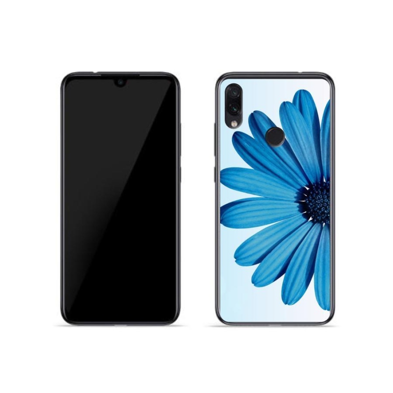 Gél tok mmCase a Xiaomi Redmi Note 7-hez - kék százszorszép