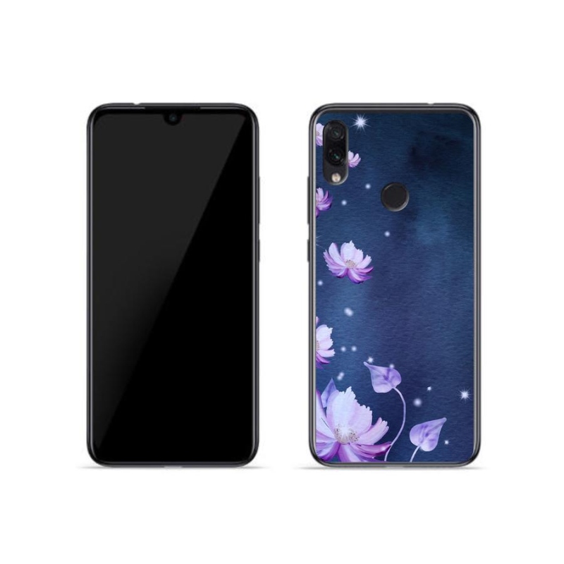 Gél tok mmCase a Xiaomi Redmi Note 7-hez - hulló virágok