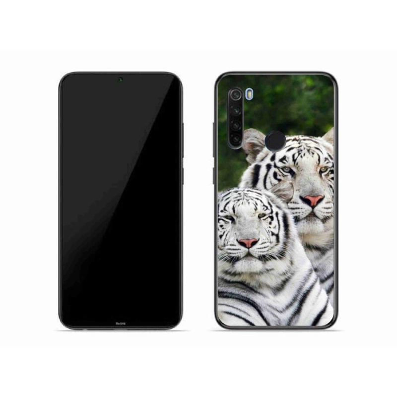 Gél tok mmCase a Xiaomi Redmi Note 8T-hez - fehér tigrisek