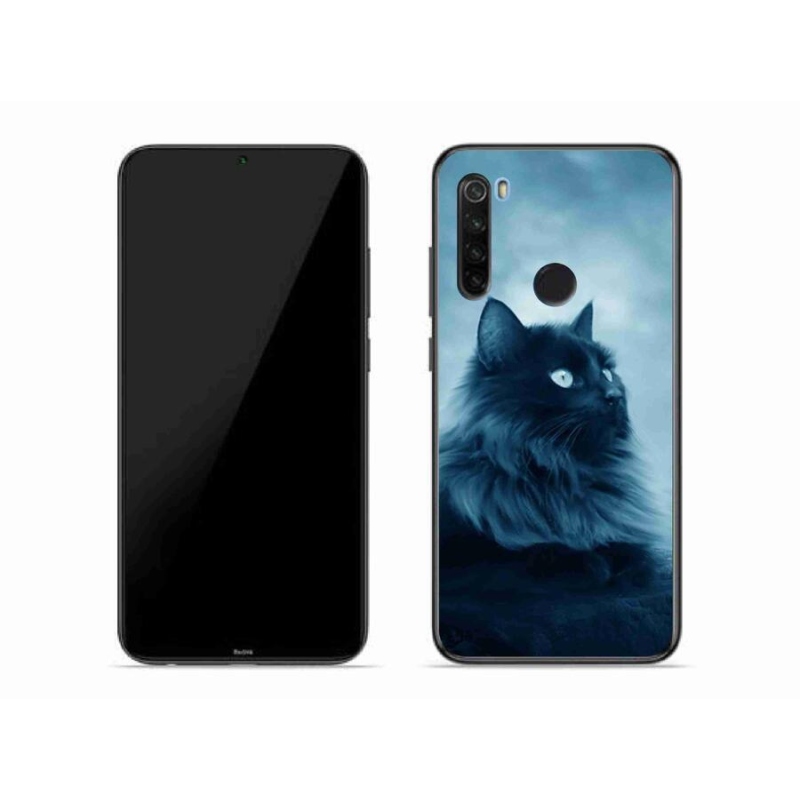 Gél tok mmCase a Xiaomi Redmi Note 8T-hez - fekete macska 1