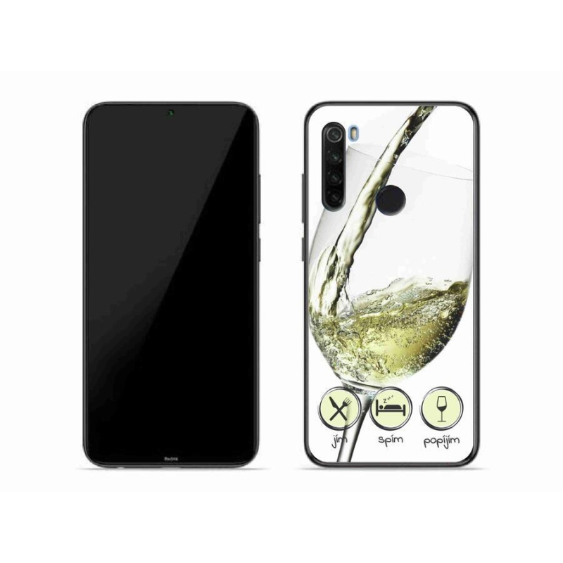 Gél tok mmCase a Xiaomi Redmi Note 8T-hez - borospohár fehér