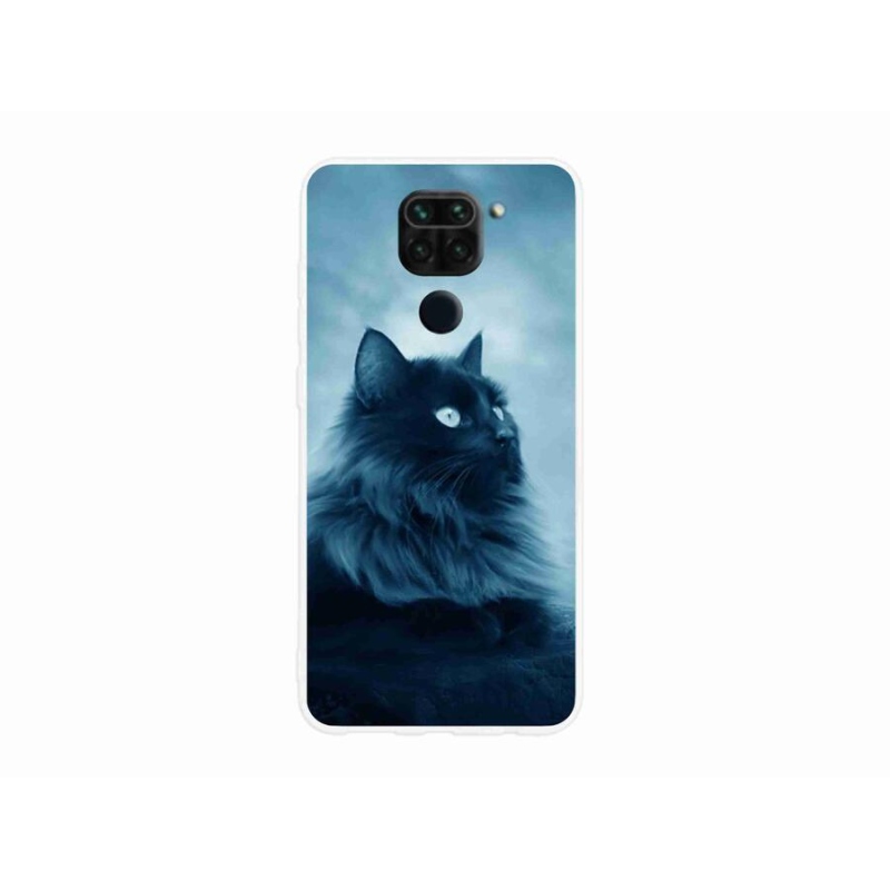 Gél tok mmCase a Xiaomi Redmi Note 9-hez - fekete macska 1