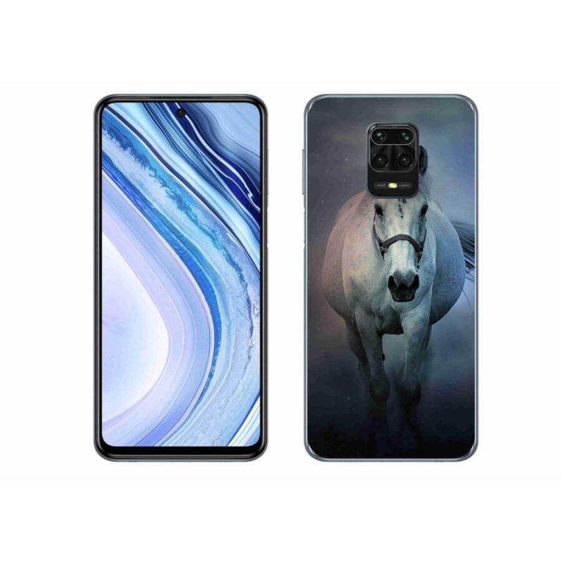 Gél tok mmCase a Xiaomi Redmi Note 9 Pro számára - futó fehér ló