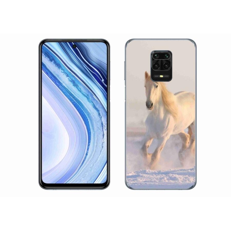 Gél tok mmCase a Xiaomi Redmi Note 9 Pro számára - ló a hóban