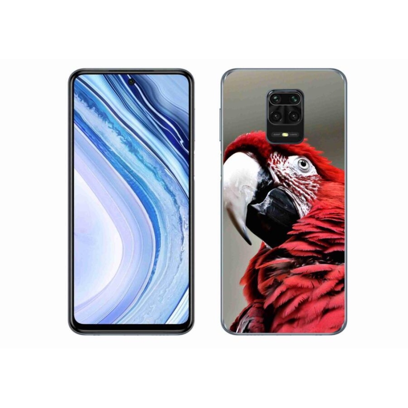 Gél tok mmCase a Xiaomi Redmi Note 9 Pro-hoz - papagáj ara piros
