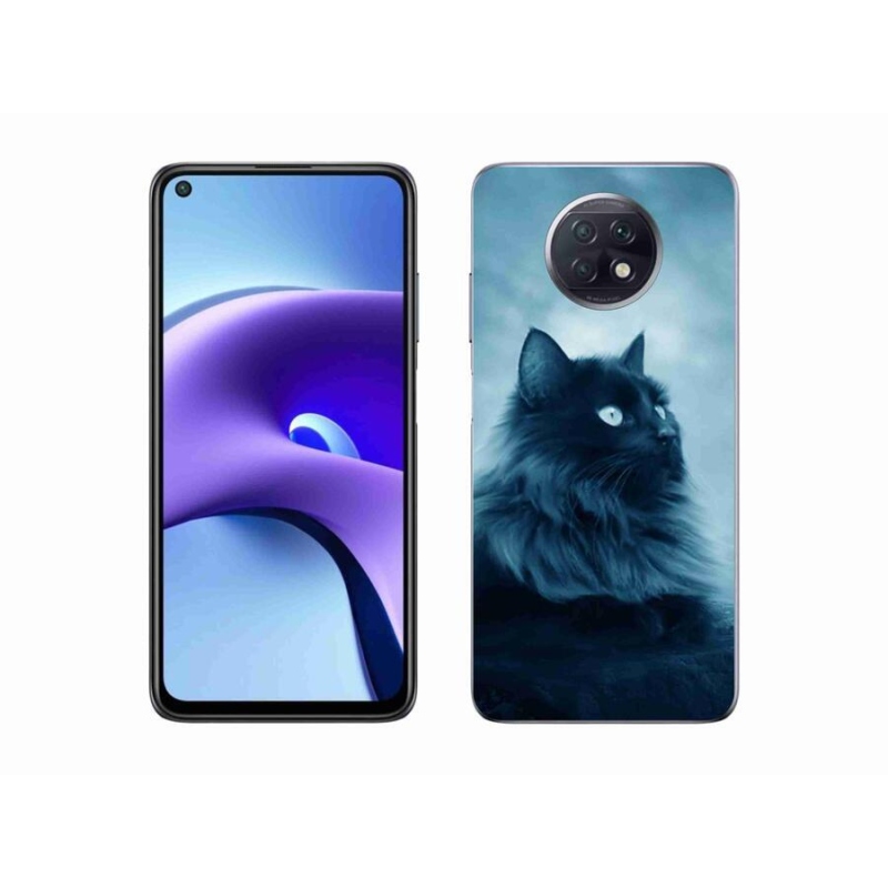 Gél tok mmCase a Xiaomi Redmi Note 9T 5G-hez - fekete macska 1
