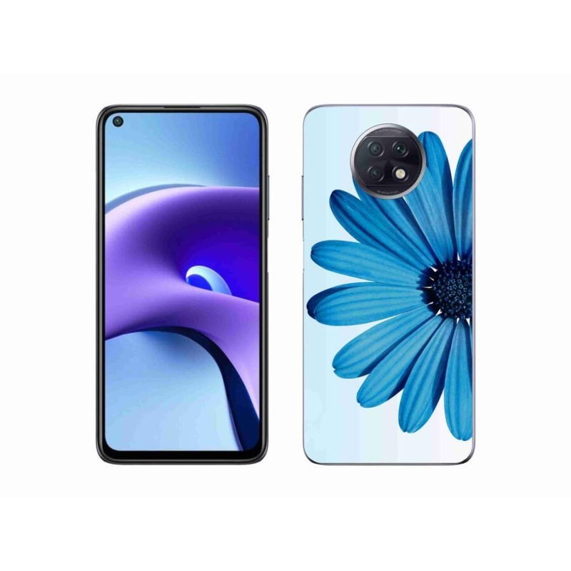 Gél tok mmCase a Xiaomi Redmi Note 9T 5G-hez - kék margaréta