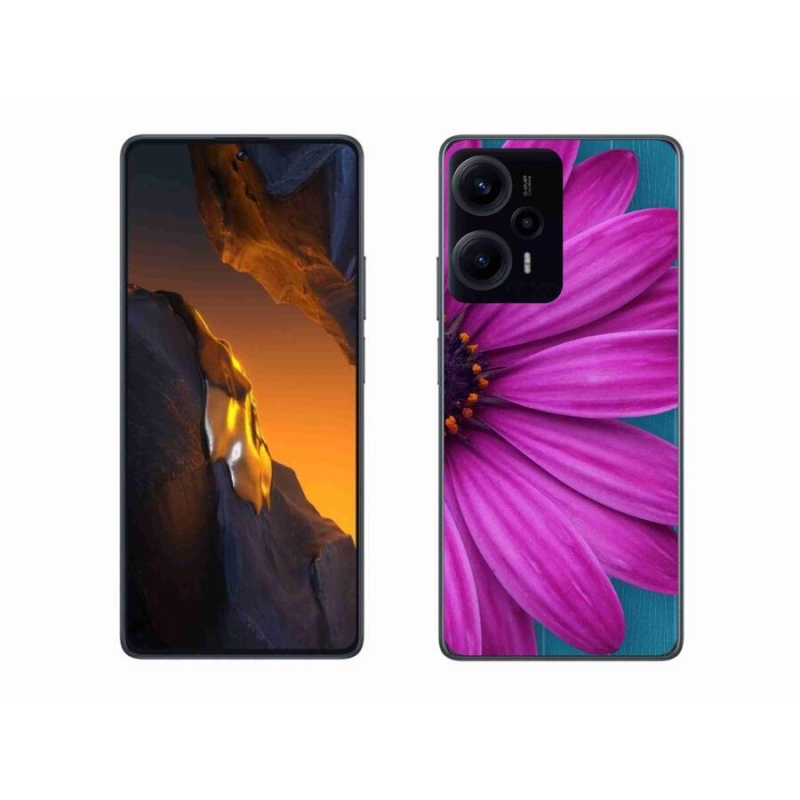 Gél tok mmCase a Xiaomi Poco F5 készülékhez - lila százszorszép