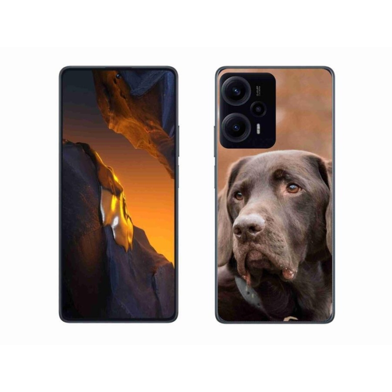 Gél tok mmCase a Xiaomi Poco F5 készülékhez - barna labrador