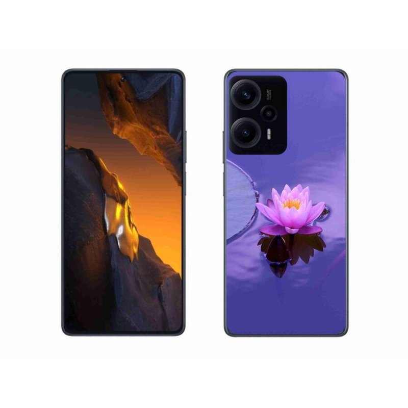 Gél tok mmCase a Xiaomi Poco F5 számára - virág a felületen