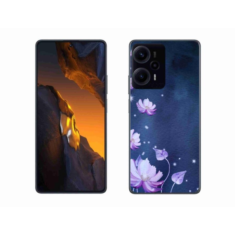 Gél tok mmCase a Xiaomi Poco F5 számára - hulló virágok