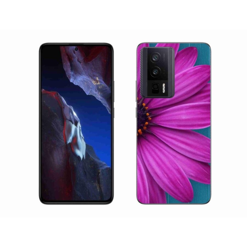Gél tok mmCase a Xiaomi Poco F5 Pro készülékhez - lila margaréta