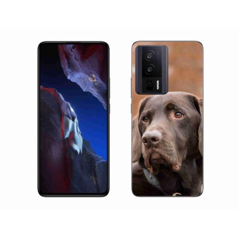 Gél tok mmCase a Xiaomi Poco F5 Pro készülékhez - barna labrador