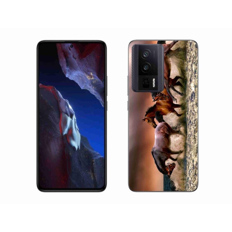 Gél tok mmCase a Xiaomi Poco F5 Pro készülékhez - lovak 1