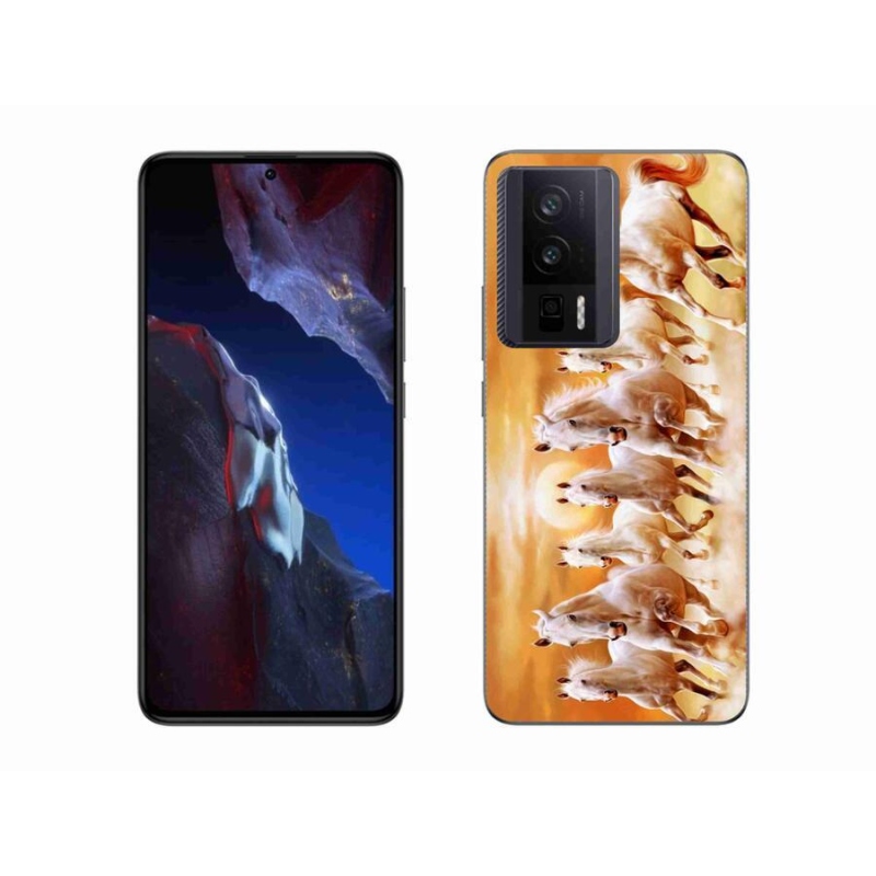 Gél tok mmCase a Xiaomi Poco F5 Pro számára - lovak 2