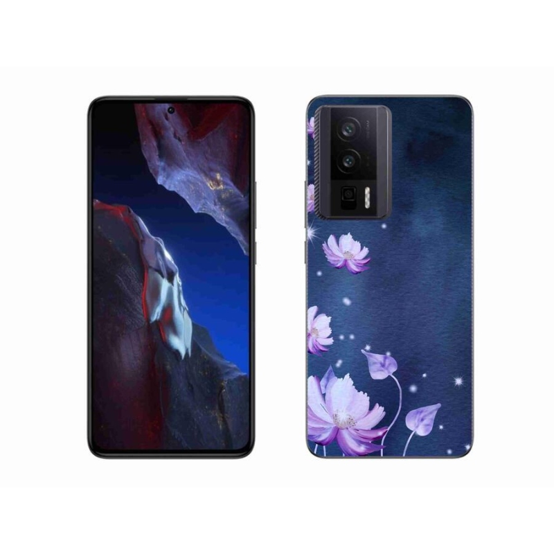 Gél tok mmCase a Xiaomi Poco F5 Pro számára - hulló virágok