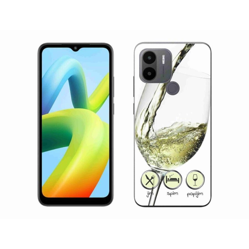 Gél tok mmCase a Xiaomi Redmi A1+/A2+ készülékhez - borospohár fehér