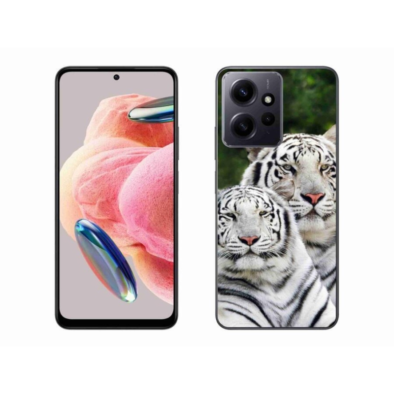 Gél tok mmCase a Xiaomi Redmi Note 12 4G-hez - fehér tigrisek