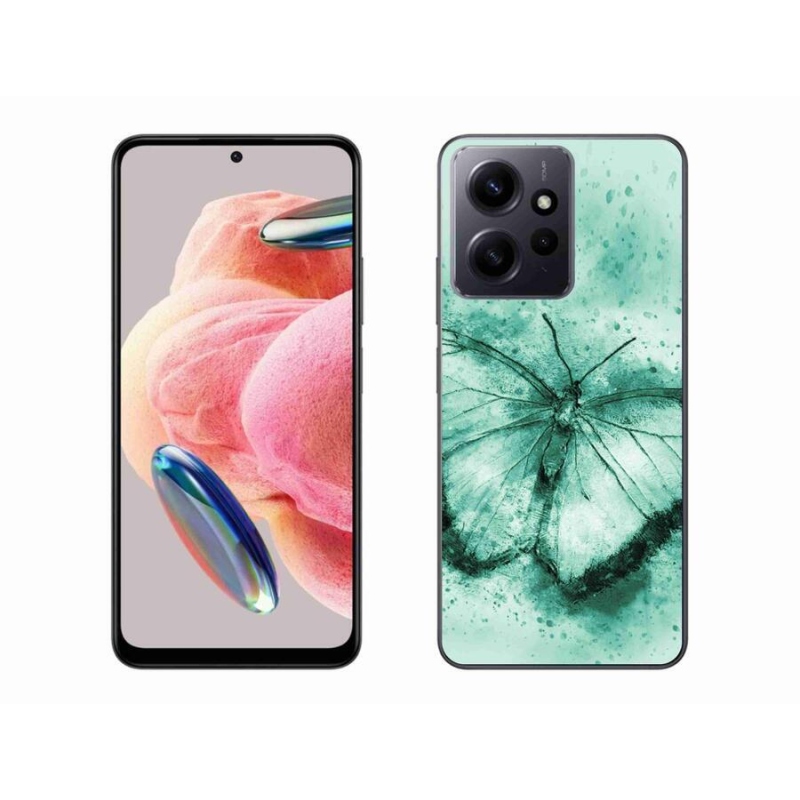 Gél tok mmCase a Xiaomi Redmi Note 12 4G-hez - zöld pillangó
