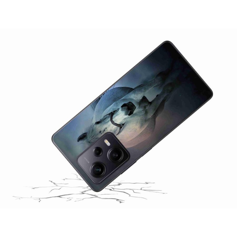 Gél tok mmCase a Xiaomi Redmi Note 12 Pro+ 5G számára - futó fehér ló