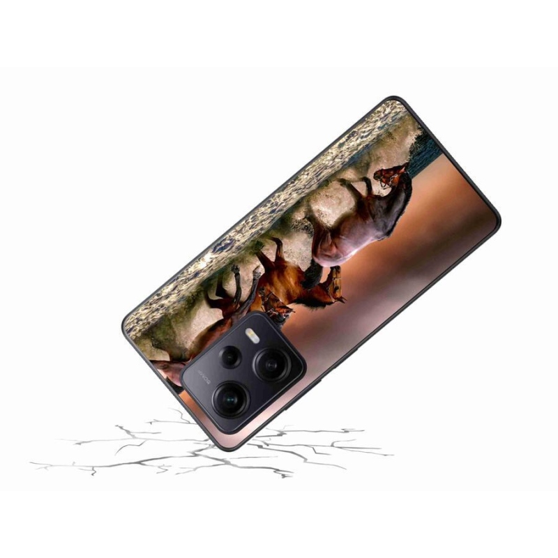 Gél tok mmCase a Xiaomi Redmi Note 12 Pro+ 5G számára - lovak 1