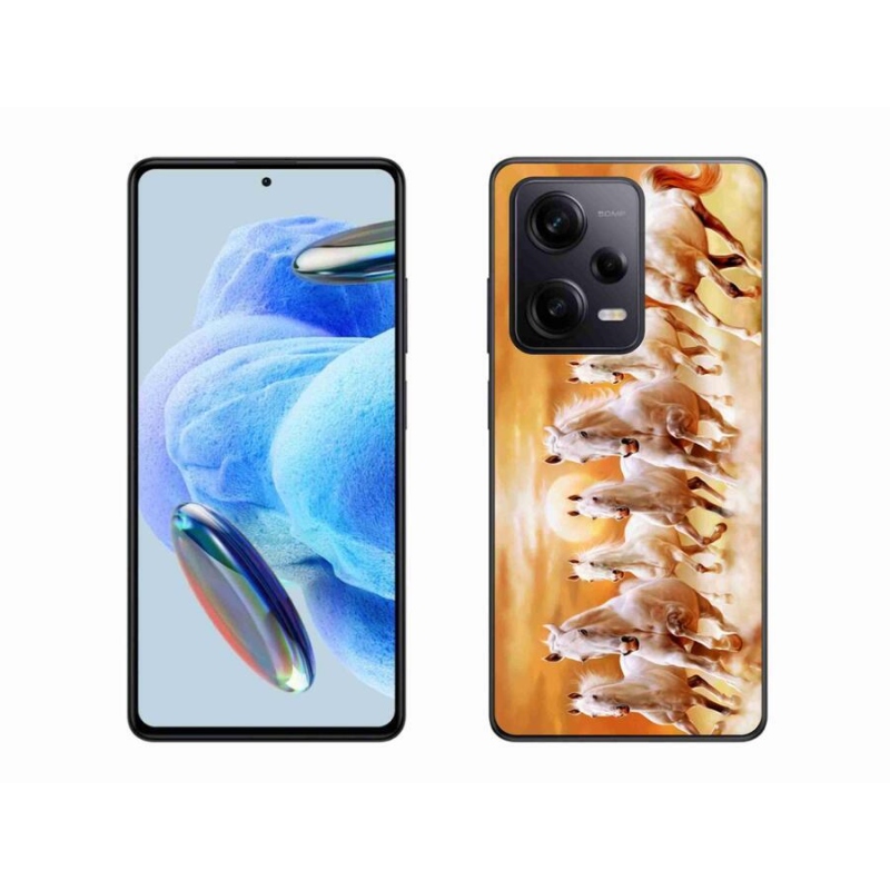 Gél tok mmCase a Xiaomi Redmi Note 12 Pro+ 5G számára - lovak 2