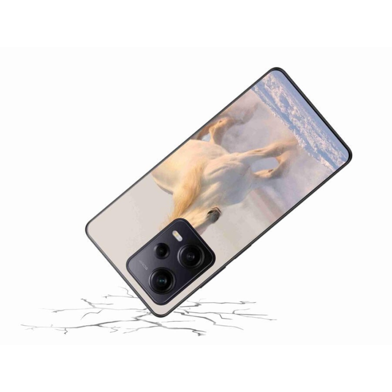 Gél tok mmCase a Xiaomi Redmi Note 12 Pro+ 5G számára - ló a hóban
