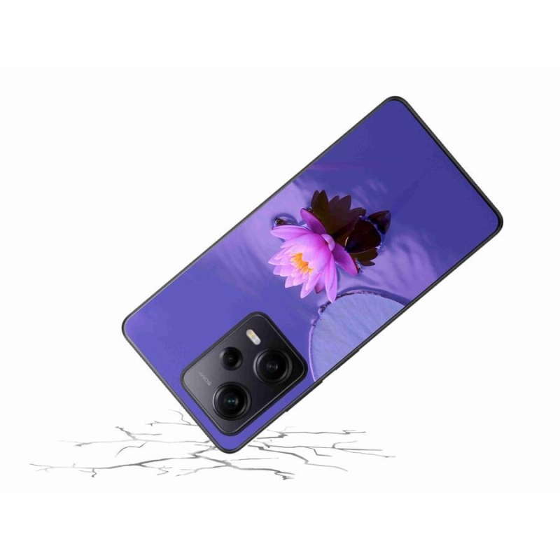 Gél tok mmCase a Xiaomi Redmi Note 12 Pro+ 5G számára - virág a felületen
