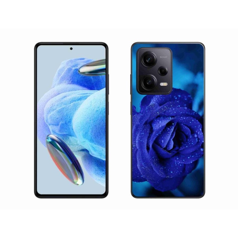 Gél tok mmCase a Xiaomi Redmi Note 12 Pro+ 5G számára - kék rózsa