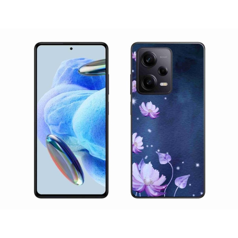 Gél tok mmCase a Xiaomi Redmi Note 12 Pro+ 5G számára - hulló virágok