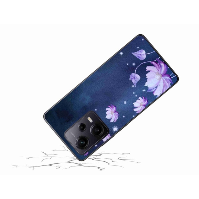 Gél tok mmCase a Xiaomi Redmi Note 12 Pro+ 5G számára - hulló virágok