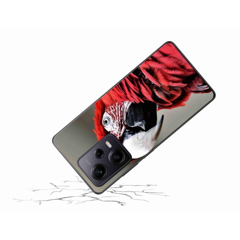 Gél tok mmCase a Xiaomi Redmi Note 12 Pro+ 5G-hez - papagáj ara piros