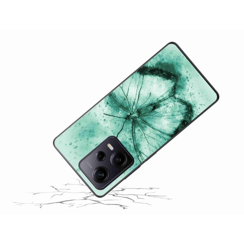 Gél tok mmCase a Xiaomi Redmi Note 12 Pro+ 5G számára - zöld pillangó