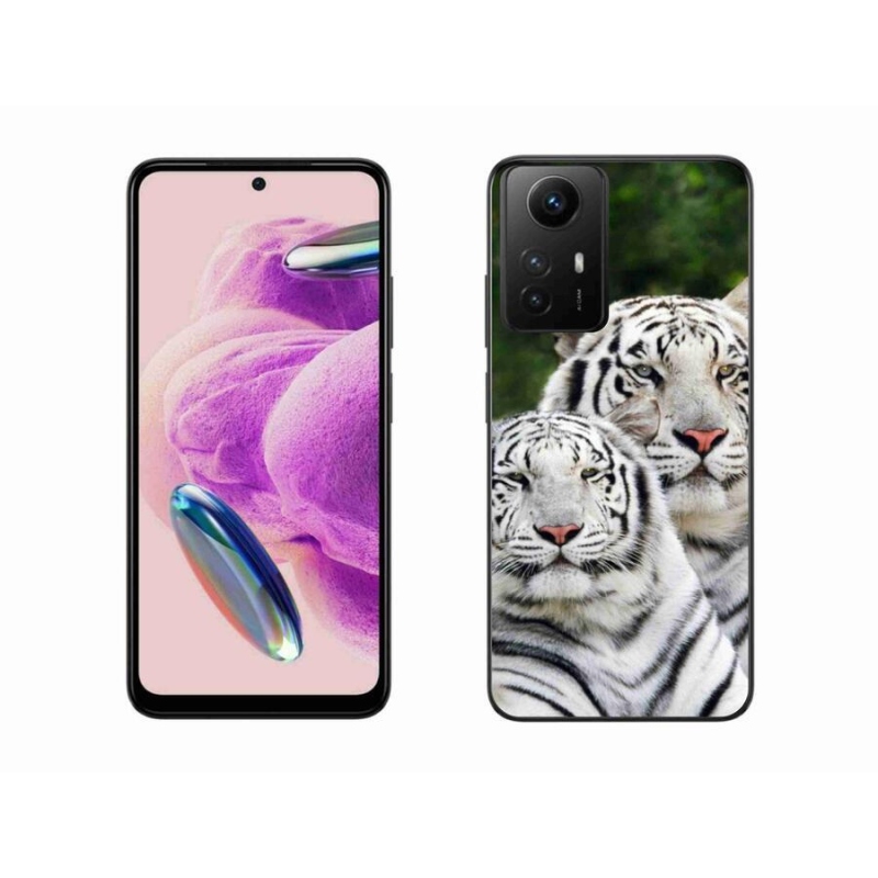 Gél tok mmCase a Xiaomi Redmi Note 12S-hez - fehér tigrisek