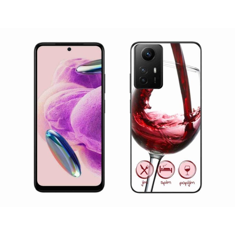 Gél tok mmCase a Xiaomi Redmi Note 12S-hez - borospohár piros
