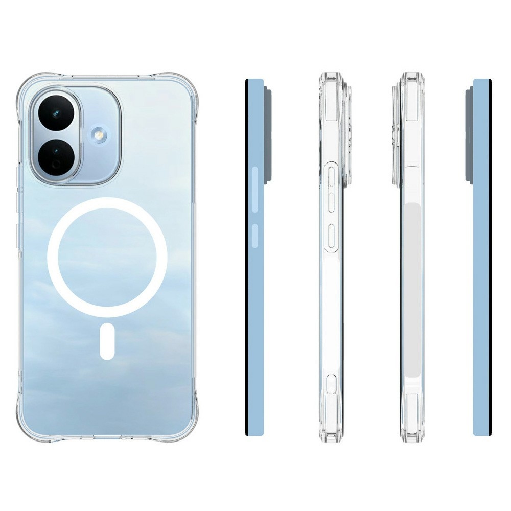 MagSafe-kompatibilis gél tok a Xiaomi Redmi Note 17 Pro 5G-hez, megerősített sarkokkal