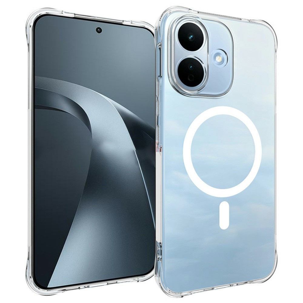 MagSafe-kompatibilis gél tok a Xiaomi Redmi Note 17 Pro 5G-hez, megerősített sarkokkal