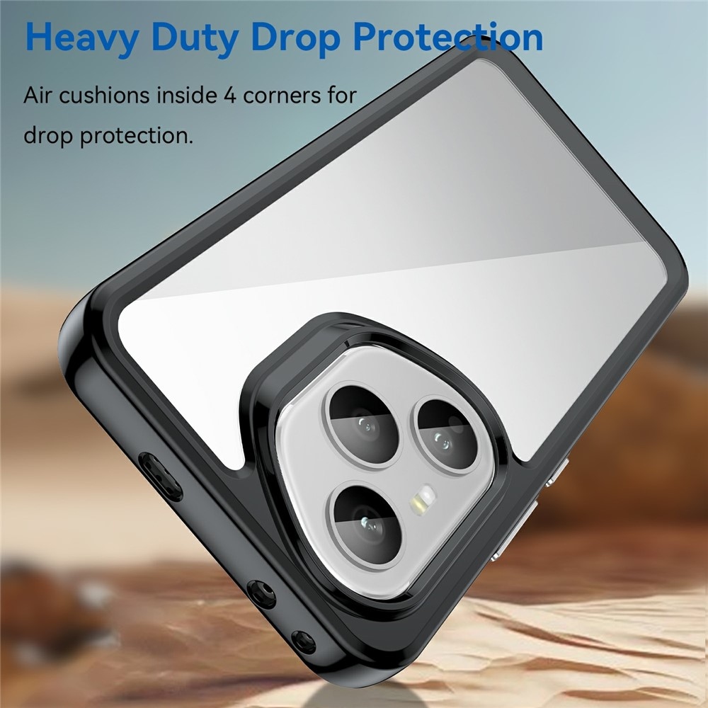 Gél tok fix hátlappal Honor 400 Pro-hoz - fekete