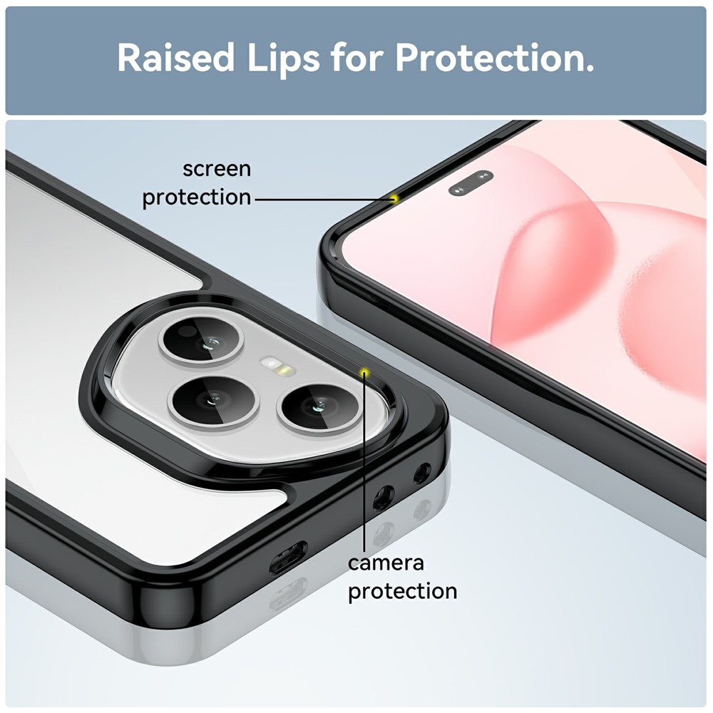 Gél tok fix hátlappal Honor 400 Pro-hoz - fekete