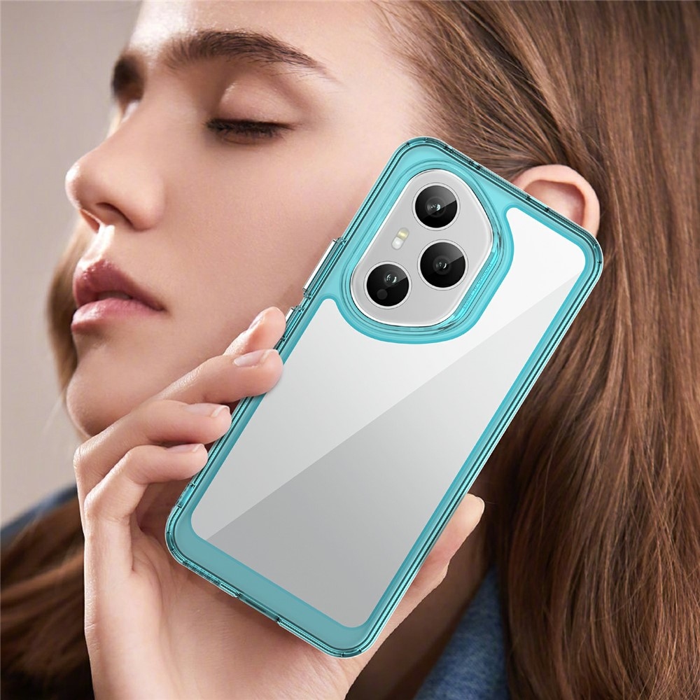 Gél tok fix hátlappal a Honor 400 Pro-hoz - világoskék színben