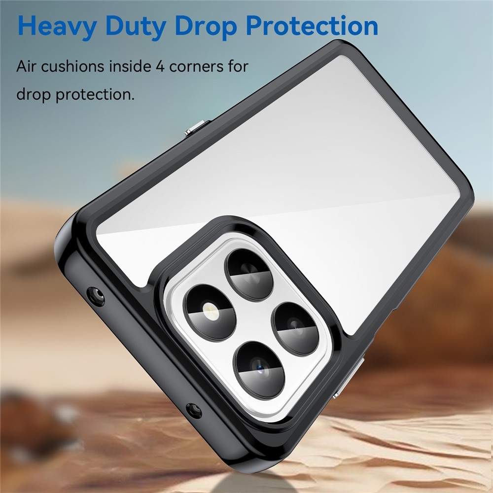 Gél tok fix hátlappal Honor 400 Smart 5G/4G/Honor X7d készülékhez - fekete