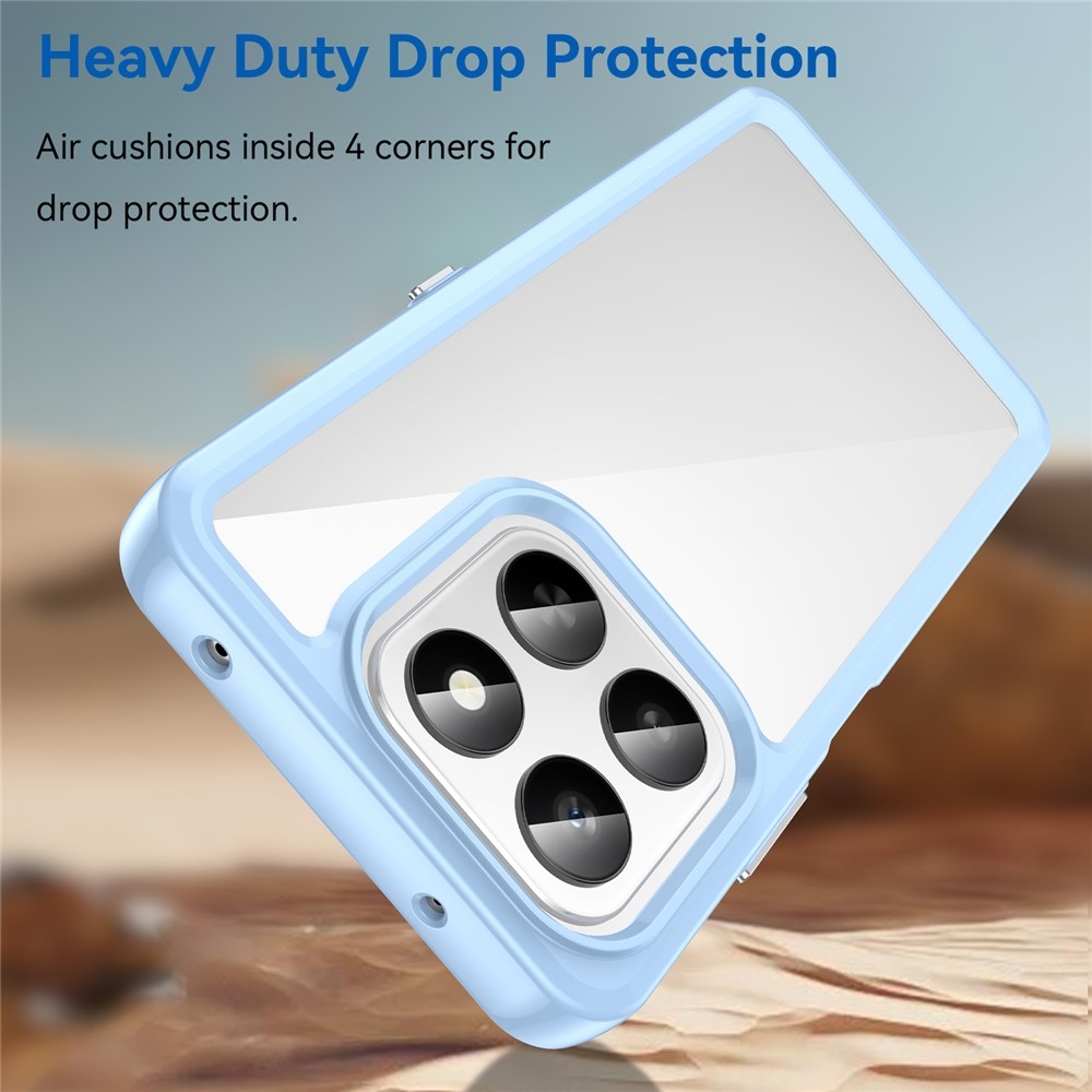 Gél tok fix hátlappal Honor 400 Smart 5G/4G/Honor X7d készülékhez - kék