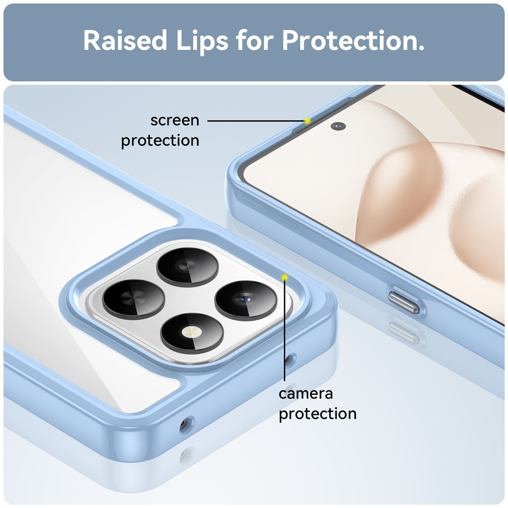 Gél tok fix hátlappal Honor 400 Smart 5G/4G/Honor X7d készülékhez - kék