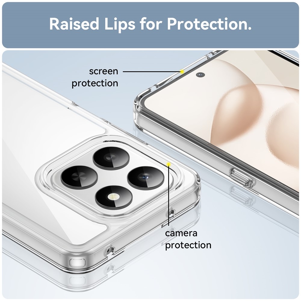 Gél tok fix hátlappal a Honor 400 Smart 5G/4G/Honor X7d készülékhez - átlátszó